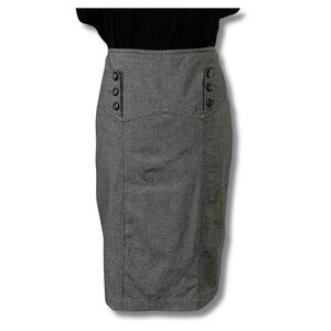 SMART SET Vintage dark grey pinup girl style pencil skirt ~ Y2K goth XS SMALL